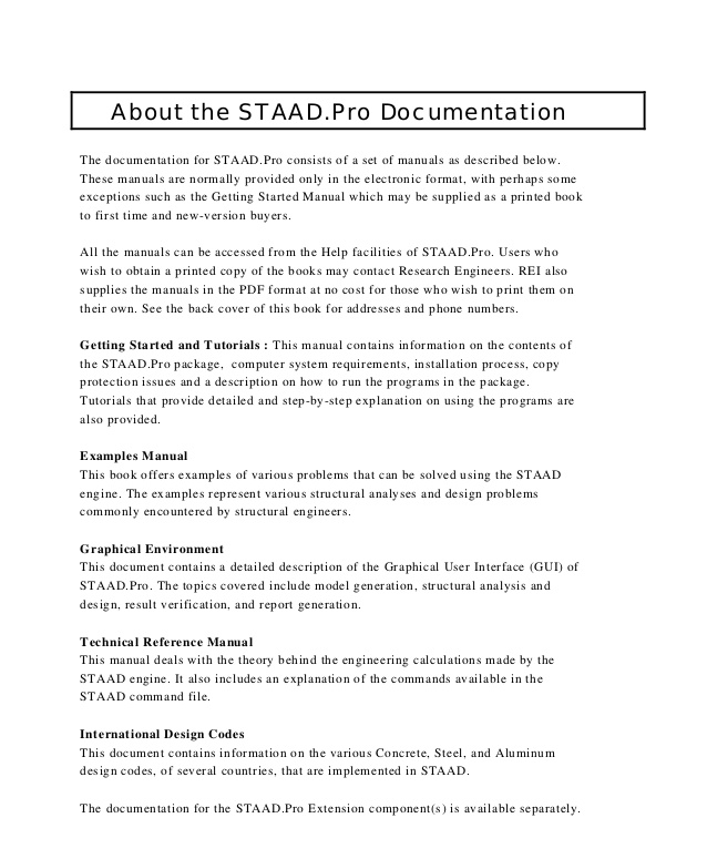 Staad Pro Steel Design Examples Pdf Files